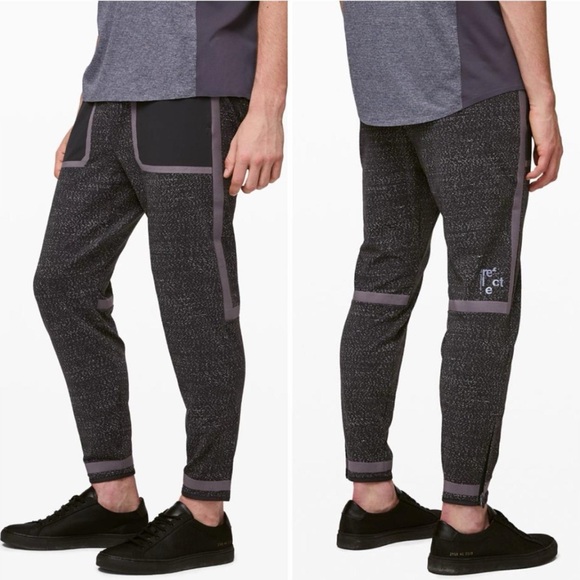 Robert Geller x Lululemon mens Track Pants Take The Moment Flicker Black Sz M - Picture 1 of 11